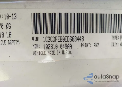 2014 Dodge Dart Gt from USA, damaged, VIN 1C3CDFEB0ED683448